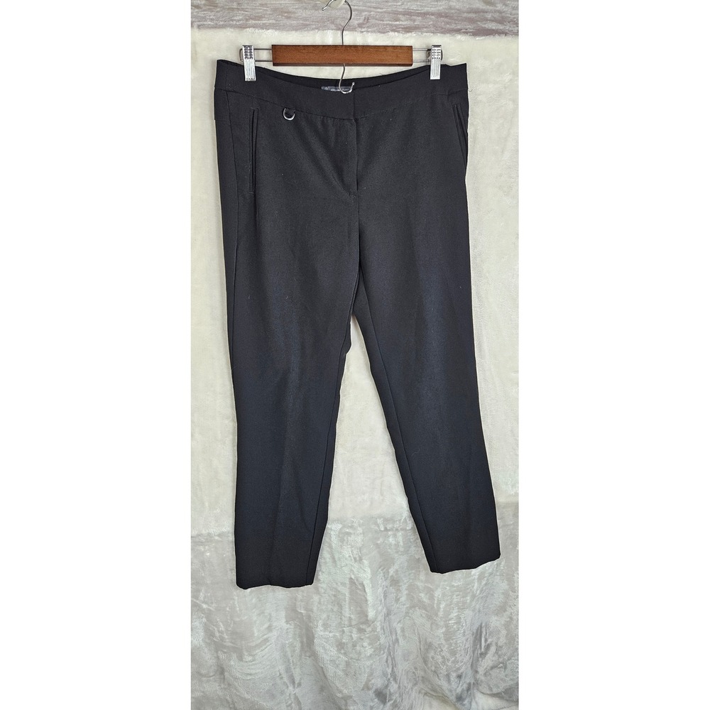 Adrianna Papell Womens Black Straight Leg Dress‎ Pants Size 8 AD15300257 Office